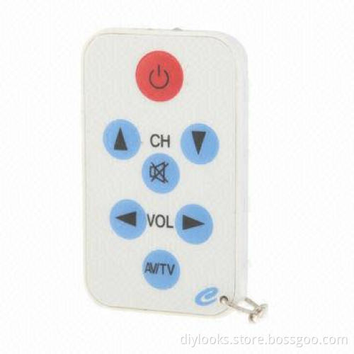 Good Usage RC-100 Super Mini TV Universal Remote Controller with Key Chain (White)